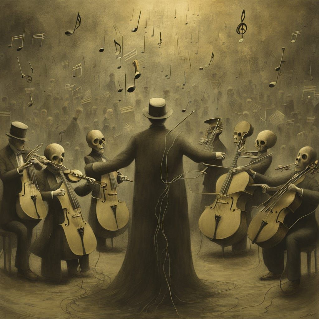 Ethereal Conductor Unleashes Harmonious Mayhem in a Dystopia...
