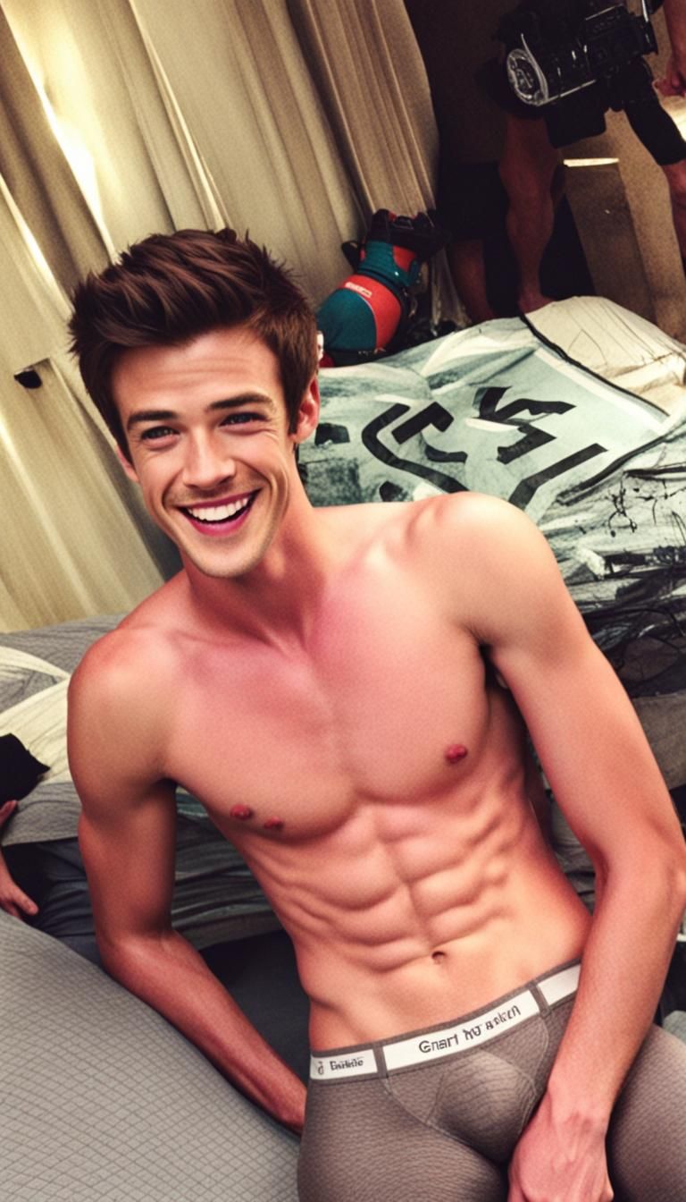 Man Poses in Underwear