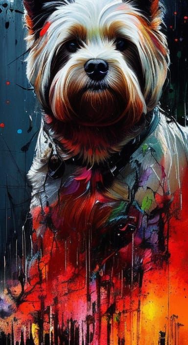 Expressive Westie with Doe Eyes, in Speedpaint Style