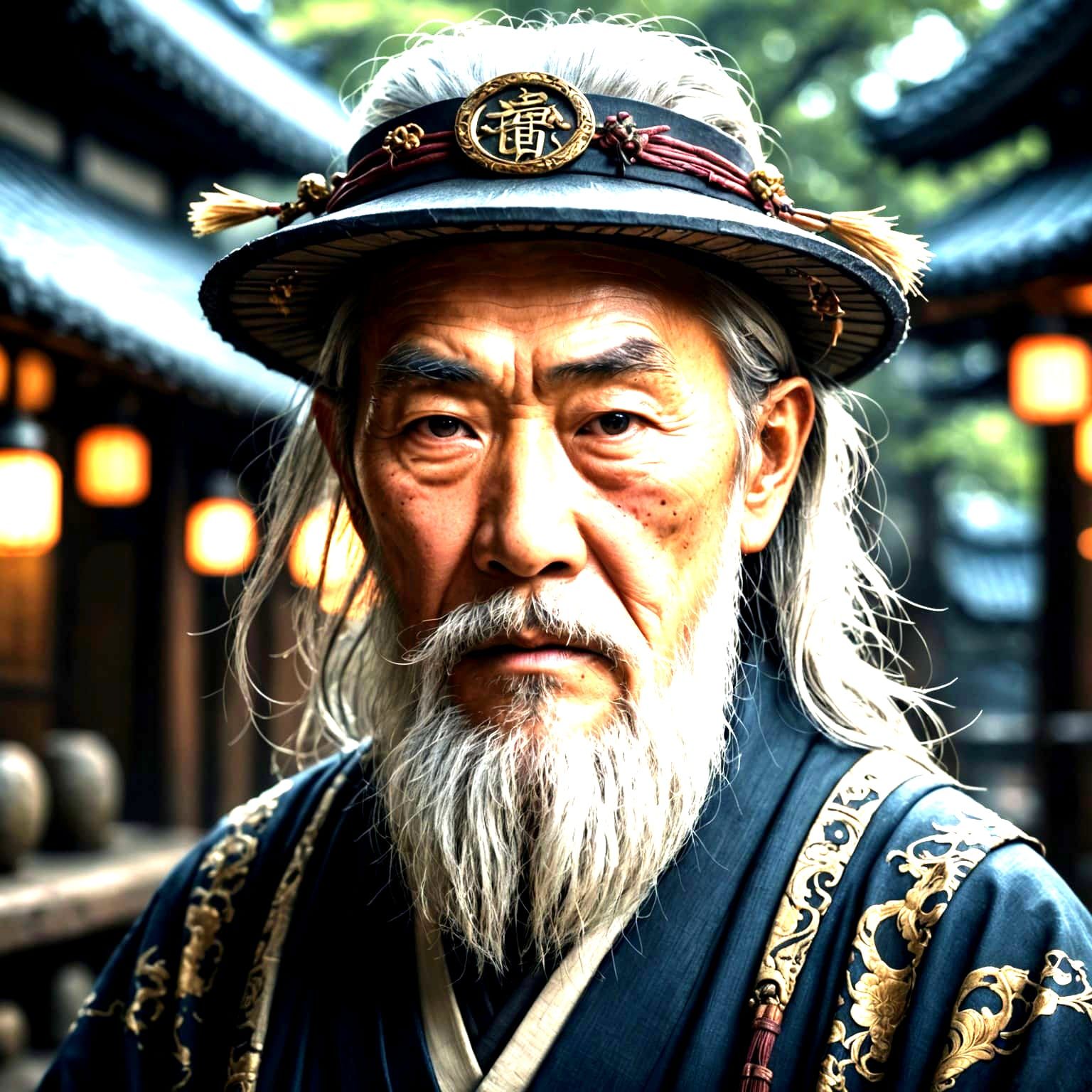 Mystical Tokyo Sage in Ethereal Splendor