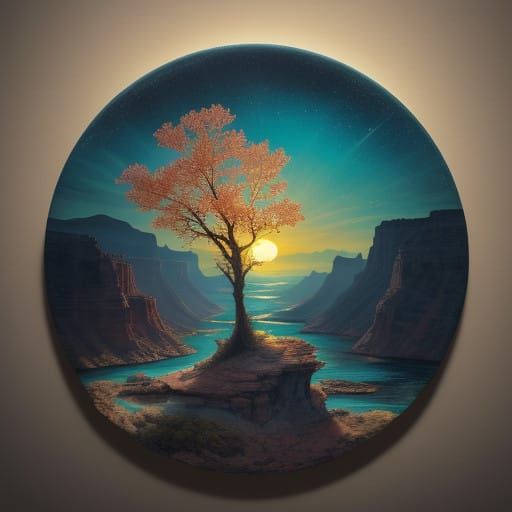 Golden Light at Sunrise: Epic Landscape of Natural Wonders