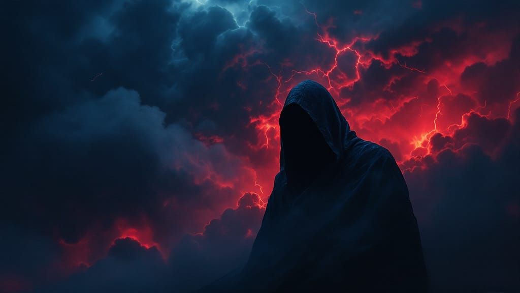Ominous Figure in Stormy, Dark Concept Art