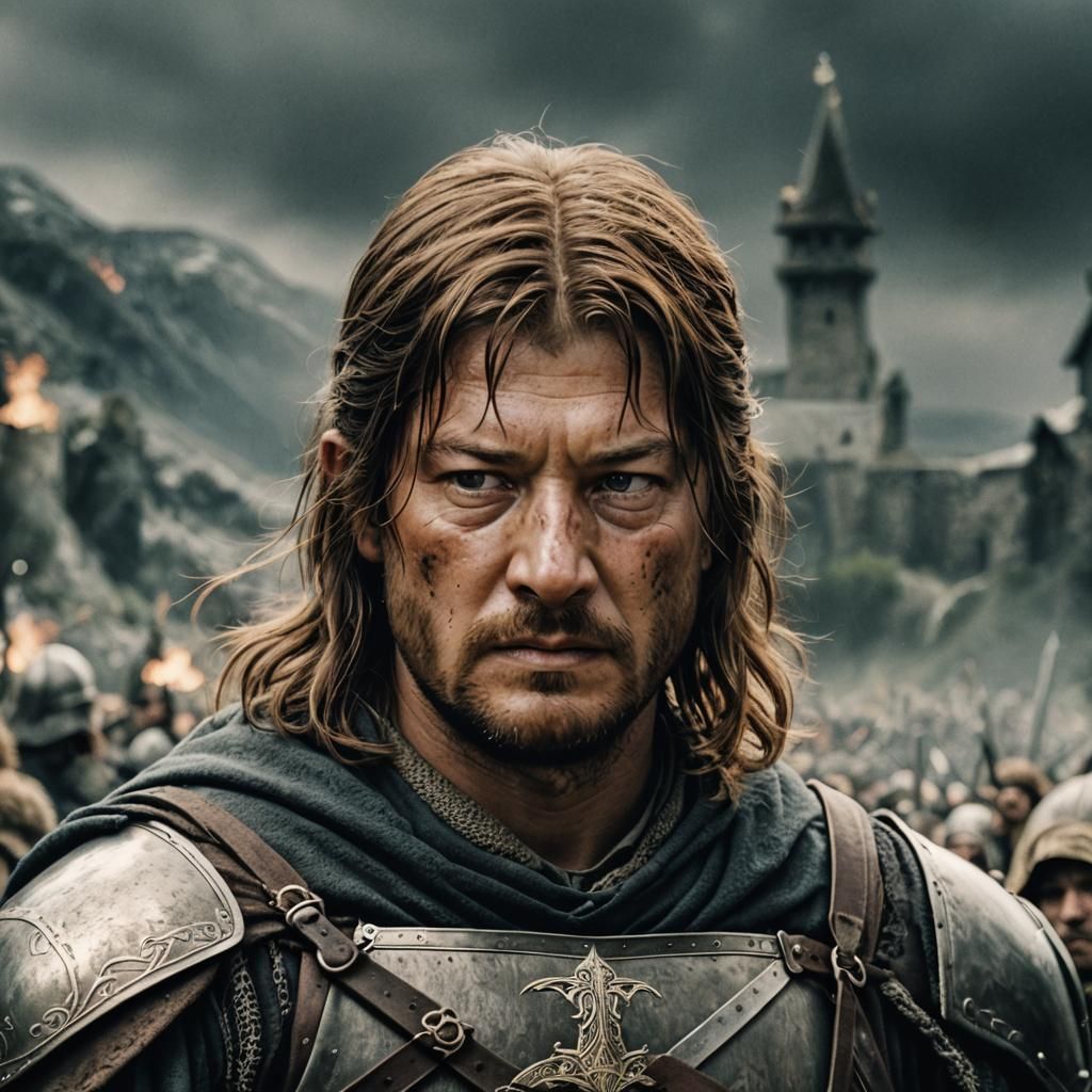 Epic Portrait of Boromir, Cinematic Film Still