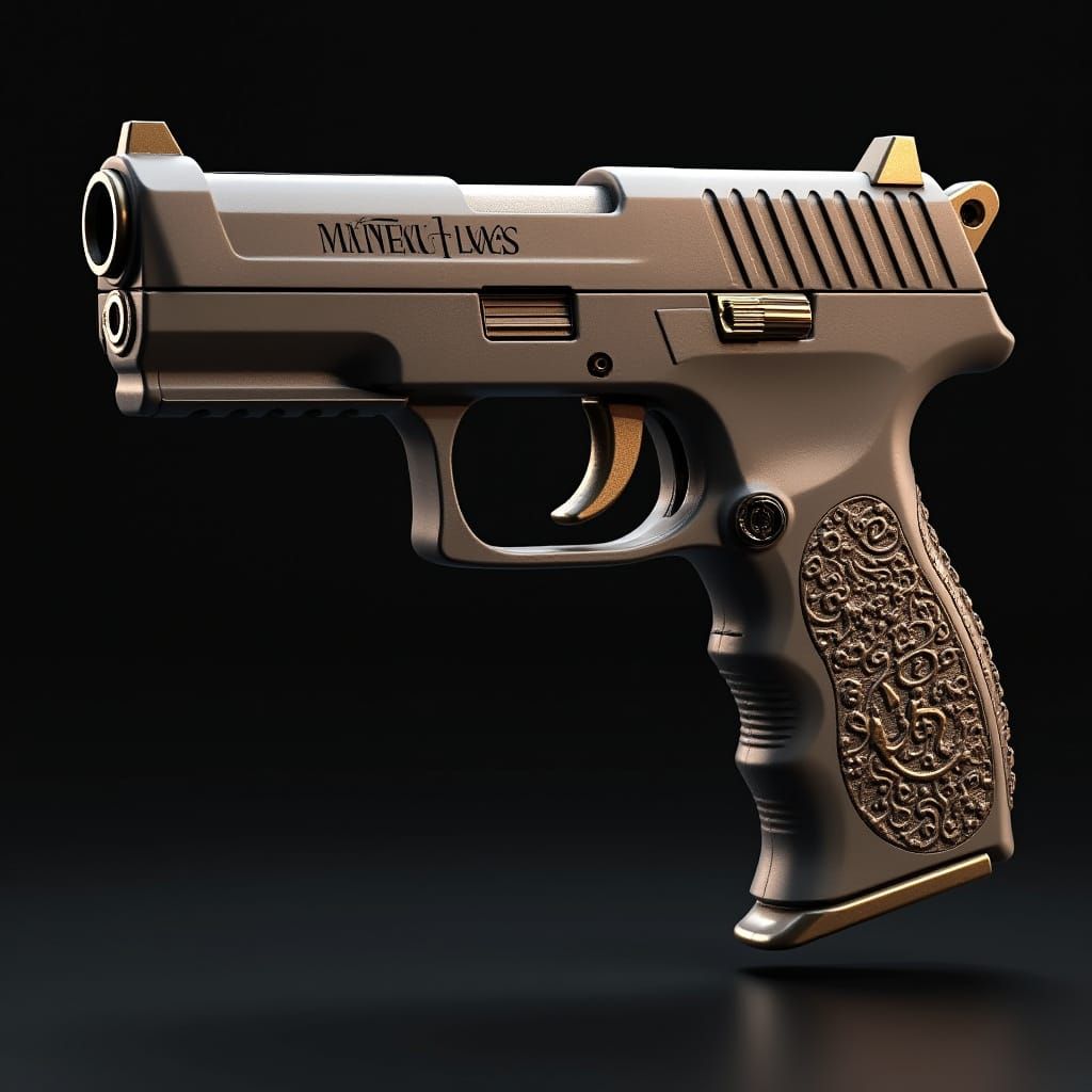 Cyberpunk Catboy Pistol Concept in Dark Fantasy Aesthetic