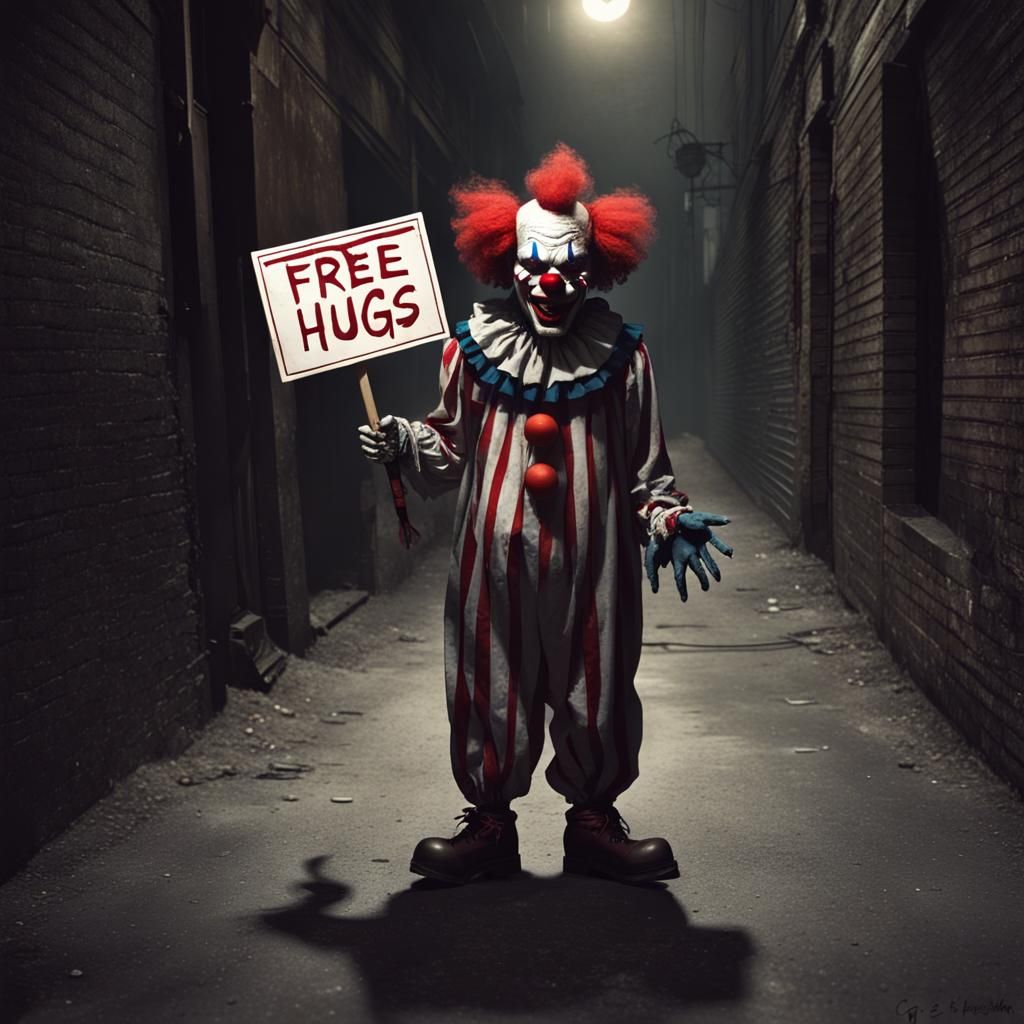 Sinister Clown-Demon Offers Free Hugs