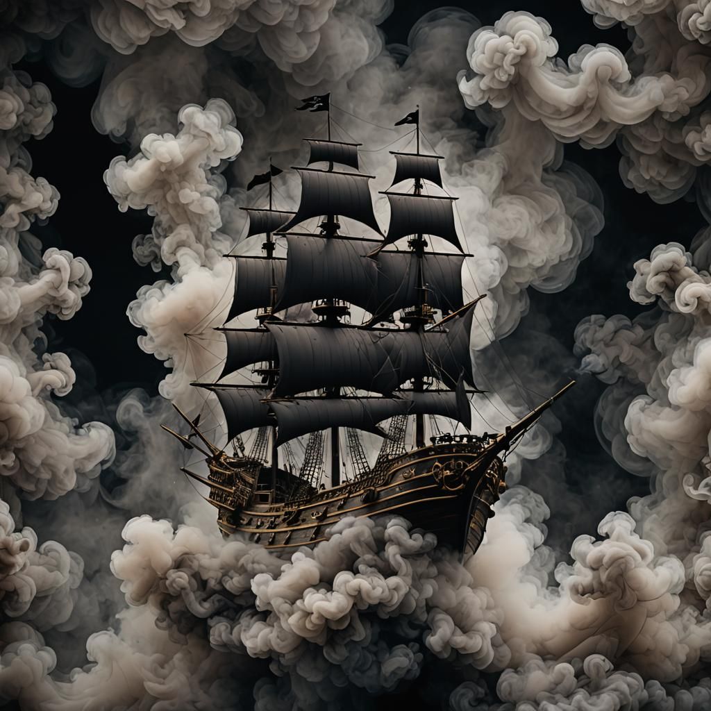 Pirate Ship on Smoke