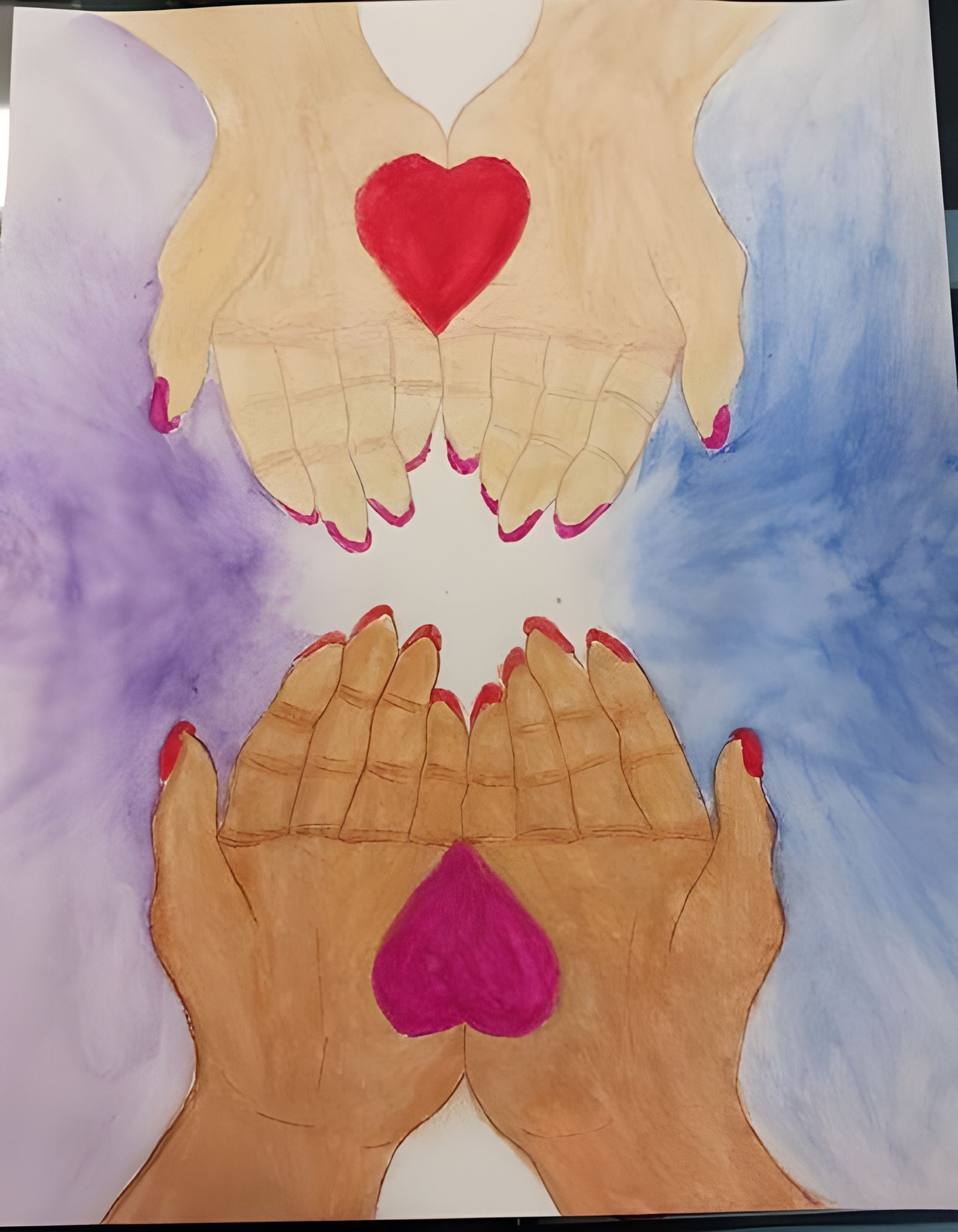 Abstract Heart Symbol of Opposites