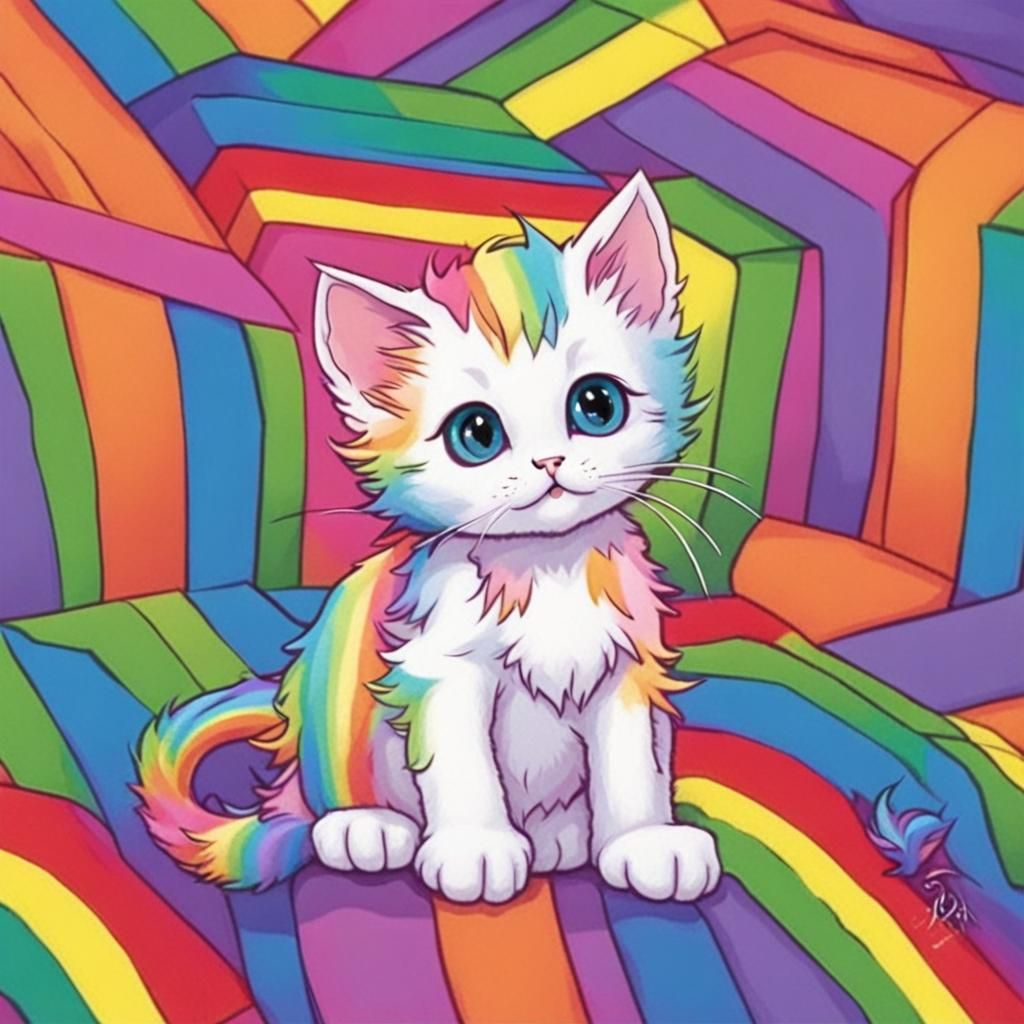 Rainbow Kitten Whimsy