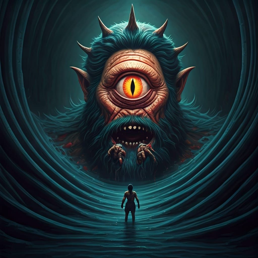 Giant Polyphemus Devours Odysseus' Companions