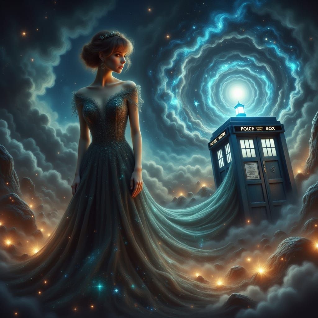 Timekeeper Amidst Swirling Vortex