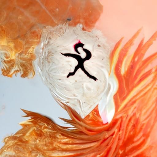 Fiery Phoenix Soccer Ball Over Female Symbol