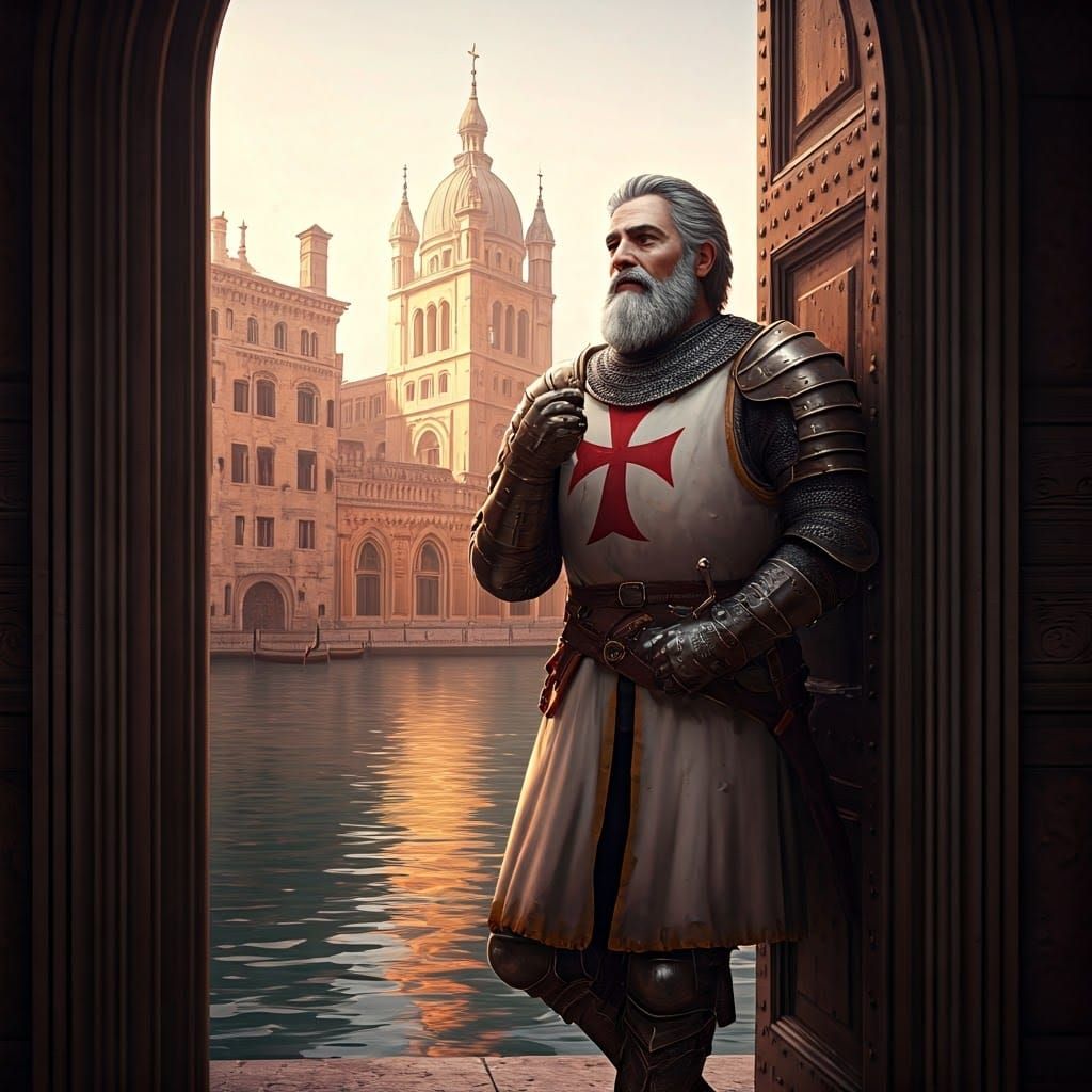 Medieval Knight in Renaissance Palace