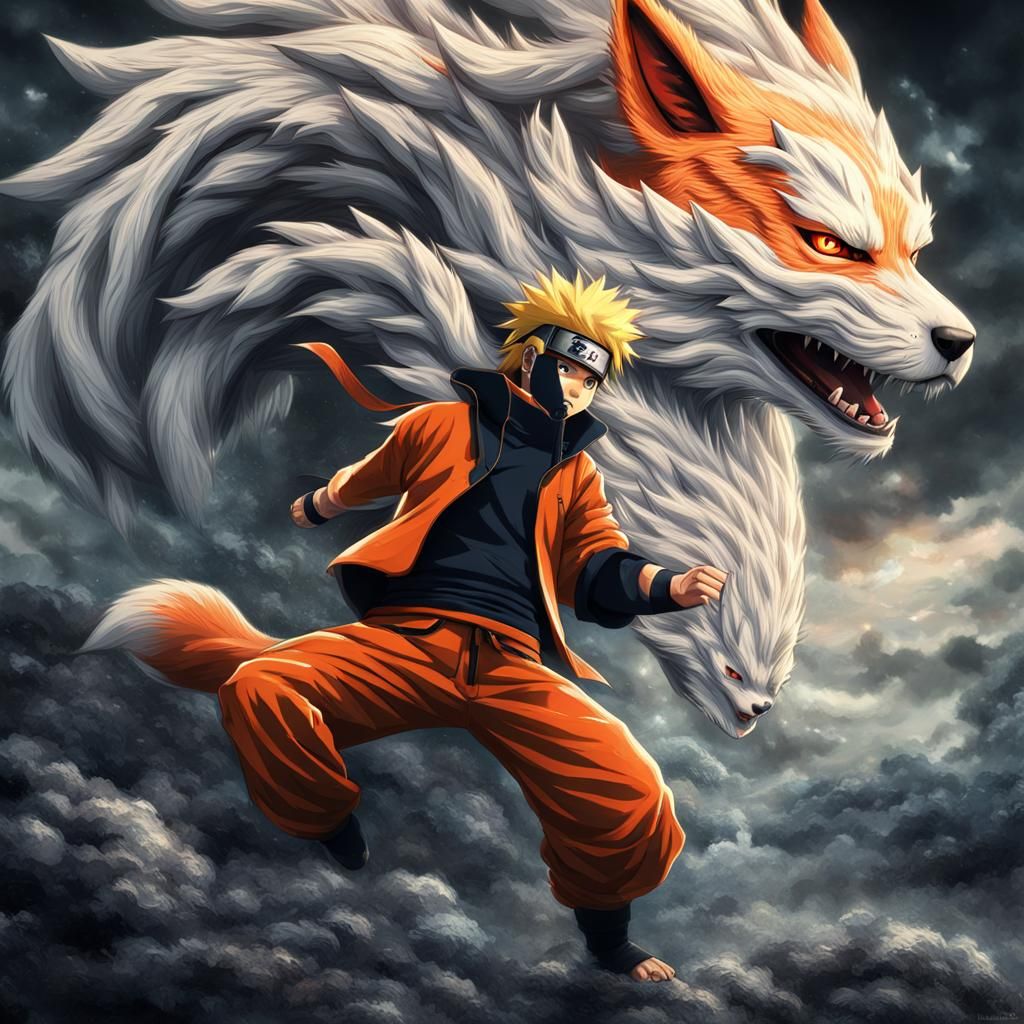 Hyperrealistic Nine-Tailed Fox in Cinematic Style