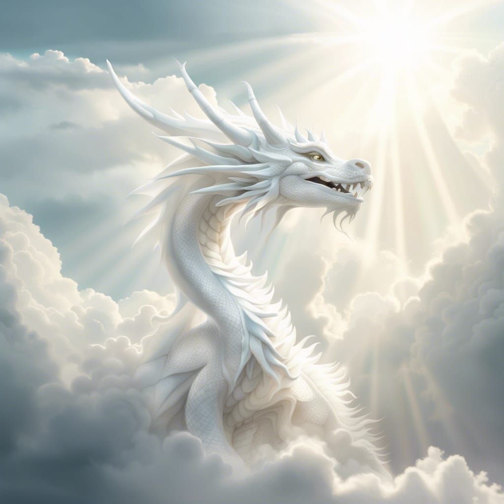 White Dragon in Heavenly Sunshine
