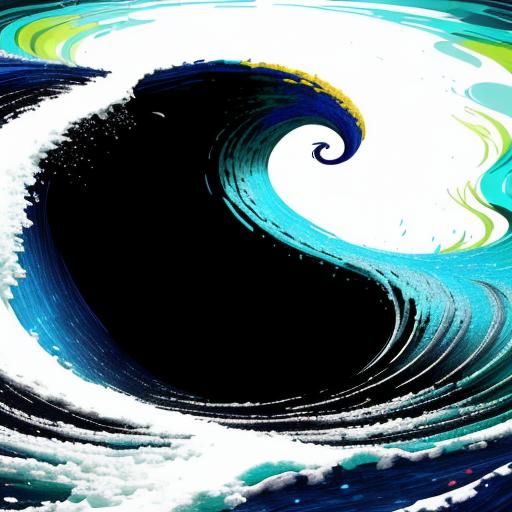 Surreal Colorful Landscape with Abstract Faces