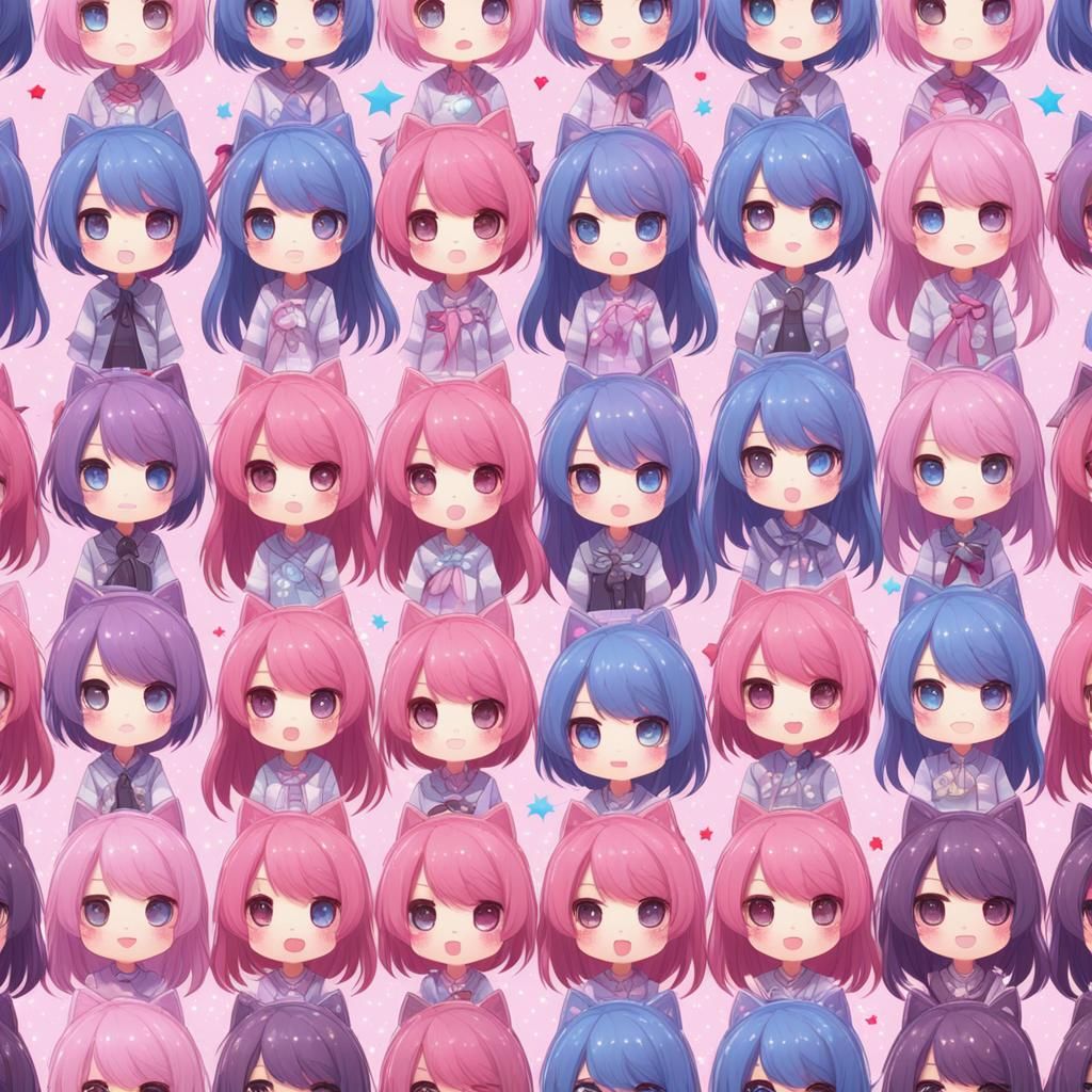 Expressive Anime Girl Portrait in Kawaii Style