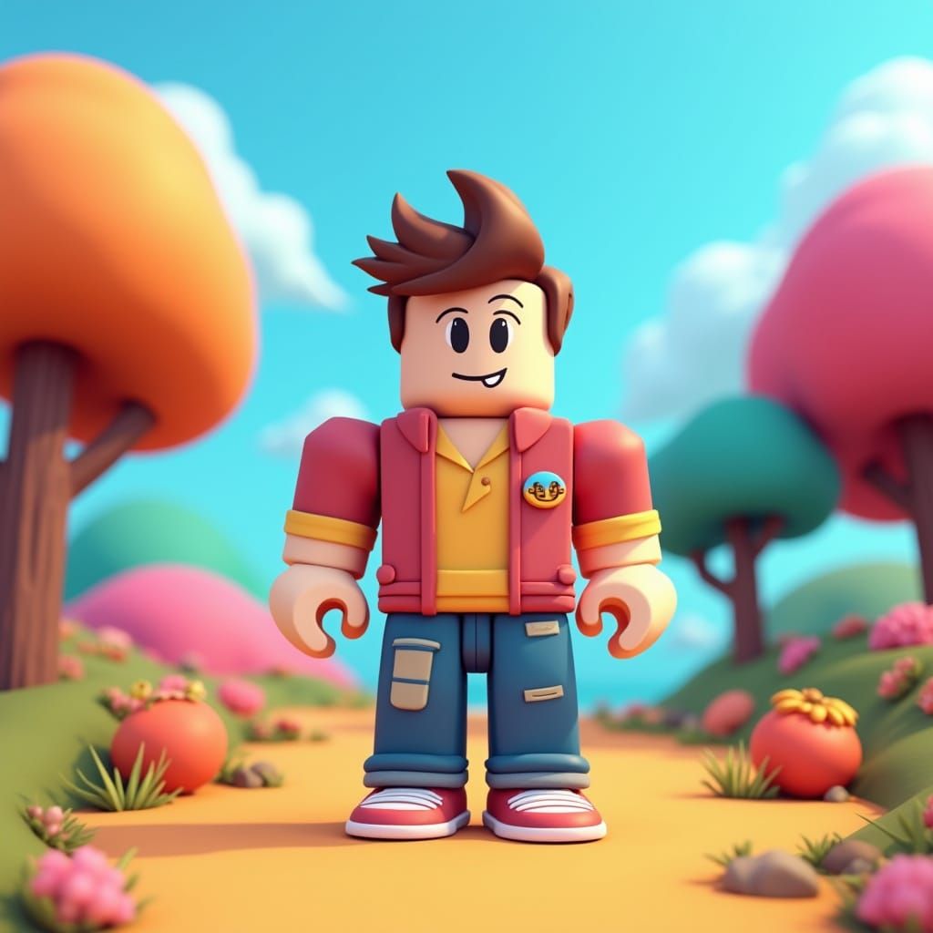 Vibrant Blocky World in 3D Style