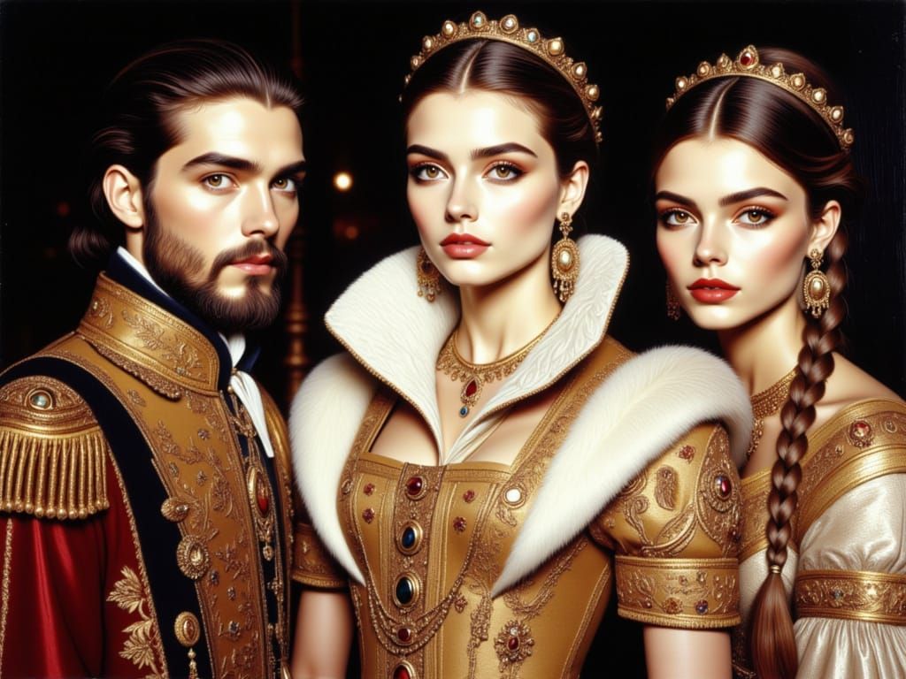 Russian Tsars: Peter I, Catherine I, and Eudoxia