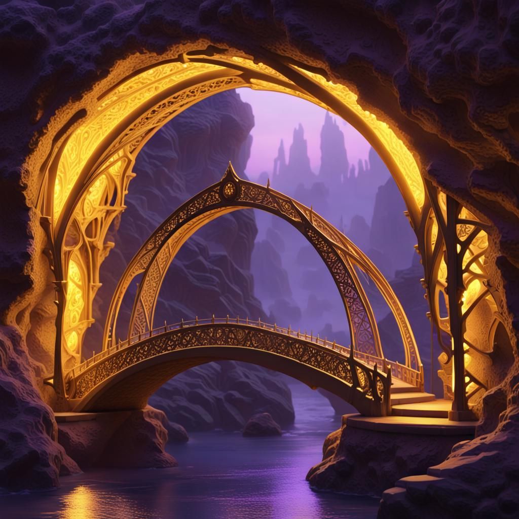 Mystical Gothic 3D Printed Bridge Concept Art