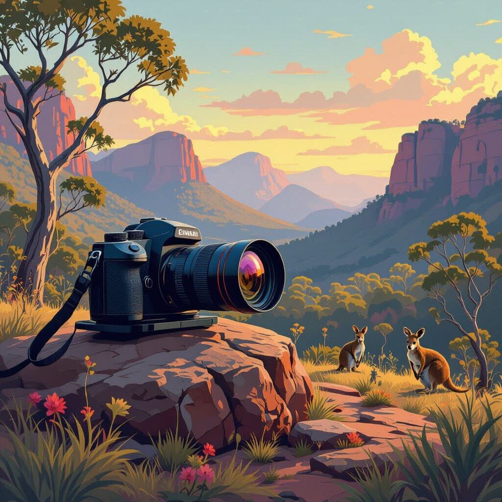 Australian Wildlife Photography in Atmospheric Landscape