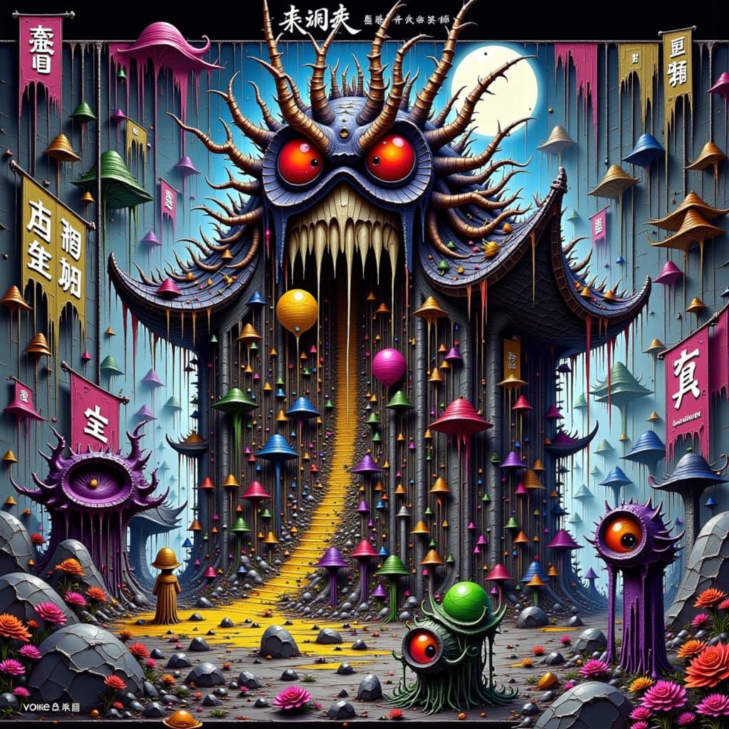 Audrey II & Lo Pan Hybrid in Neon Chinatown