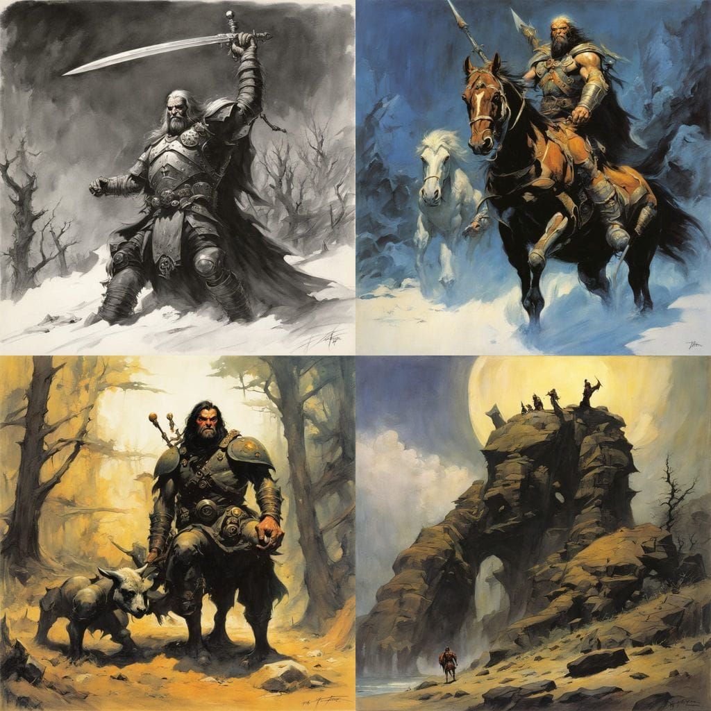 Epic Fantasy Artwork in a Dark Medieval Style