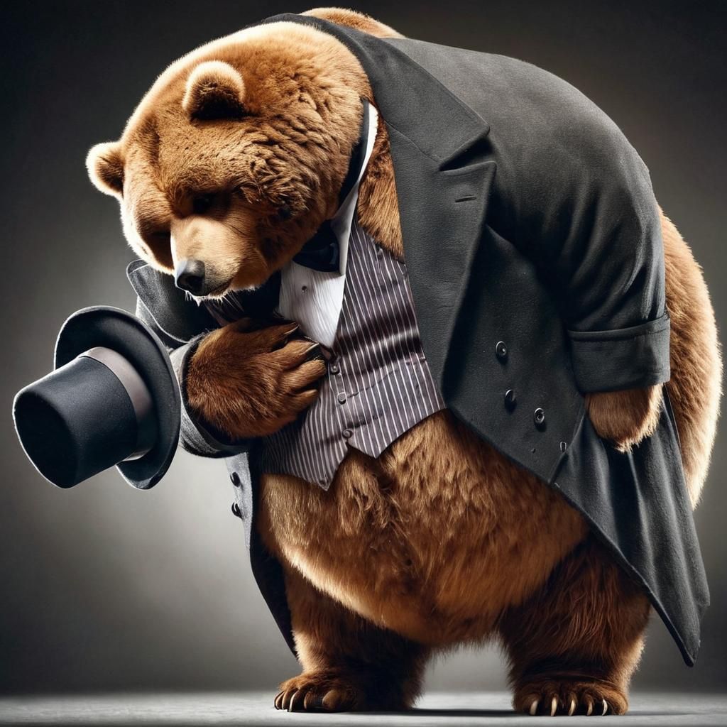 Formal Obese Kodiak Bear Exudes Grandeur