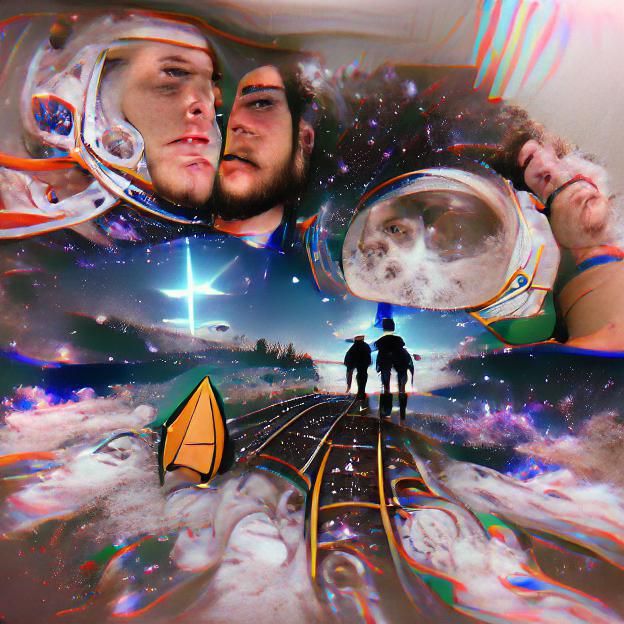 Crystal Ship Soaring Through Space