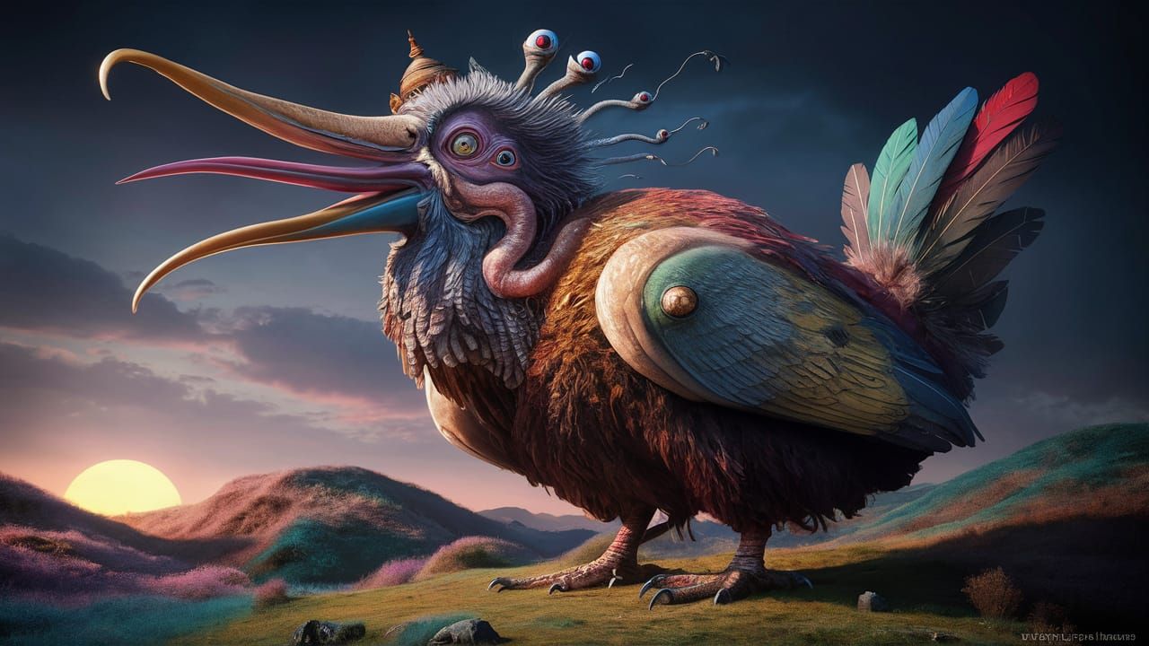 Majestic Honking Bird God Wallpaper