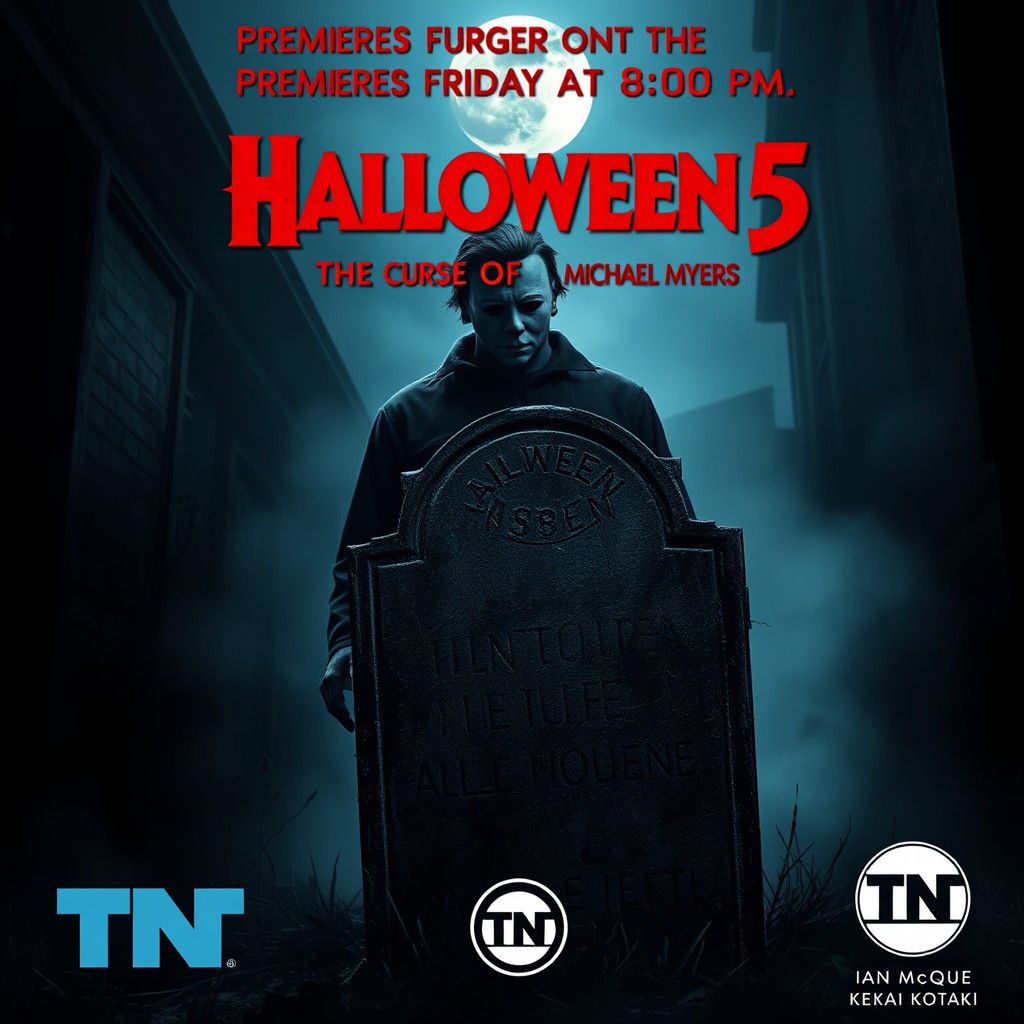 Michael Myers Halloween Poster in Matte Painting Style