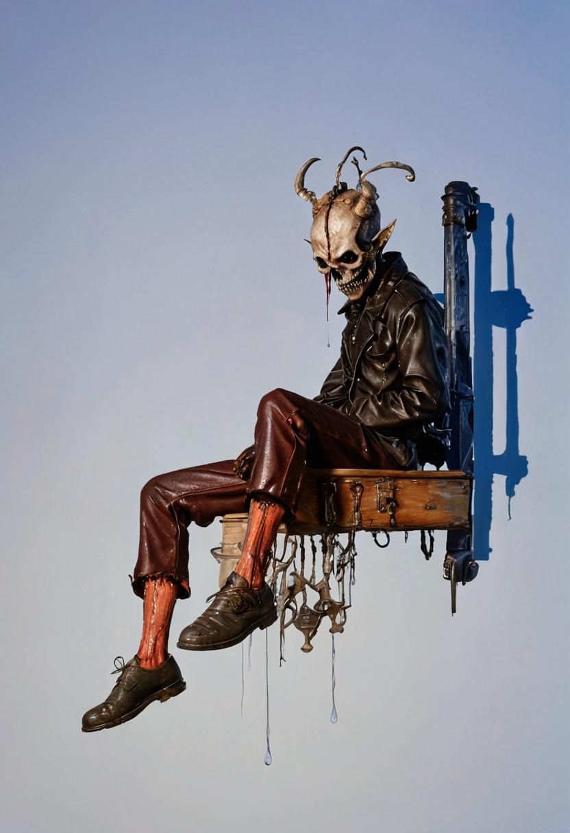 Satan Yearbook Photo: '80s Horror Caricature