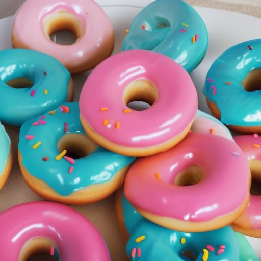 donuts, doughnuts, colorful, delicious, frosting, sprinkles,