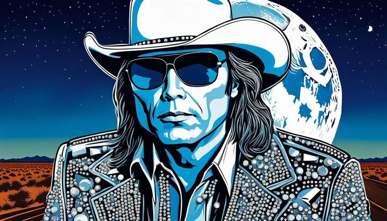 Dwight Yoakam Pop Art Portrait in Bakersfield