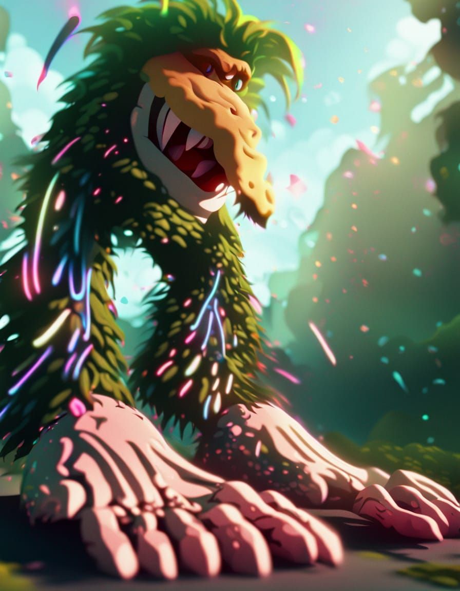 Energetic Graffiti Dance in Neon Lights