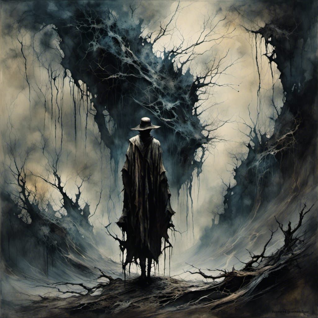 Sinister Wandering Souls in Dark Gothic Art