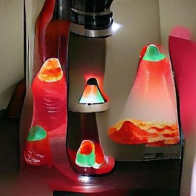Vintage Lava Lamp with Flowing Molten Wax