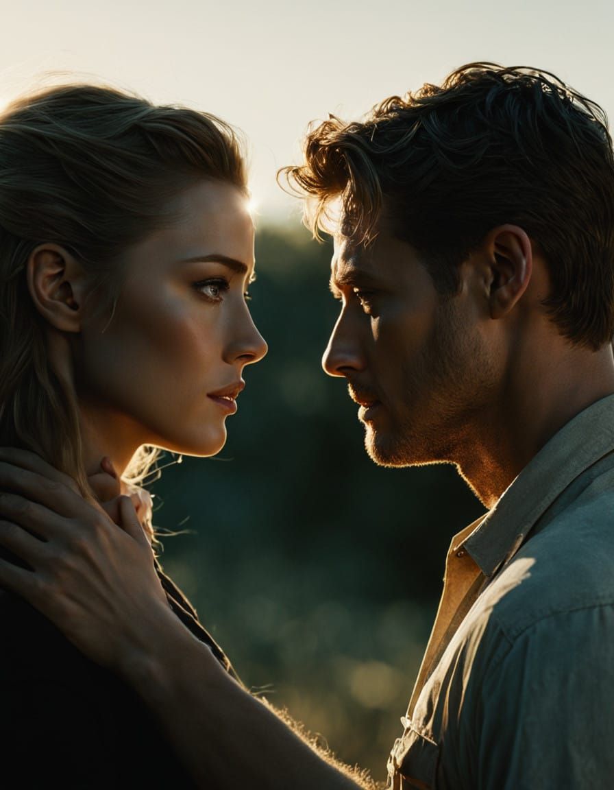 Ethereal Hollywood Romance in Warm, Golden Light