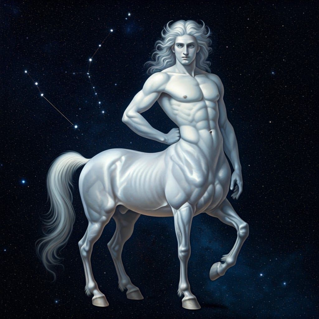 Ethereal Chiron in Centaurus Constellation Art