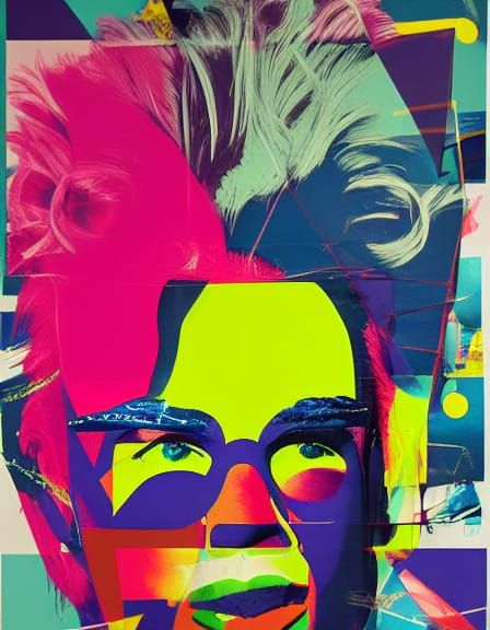Pop Art Celebrity in Warhol Style