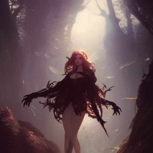 Fairy Trapped in Mirror: Dark Fantasy Concept Art