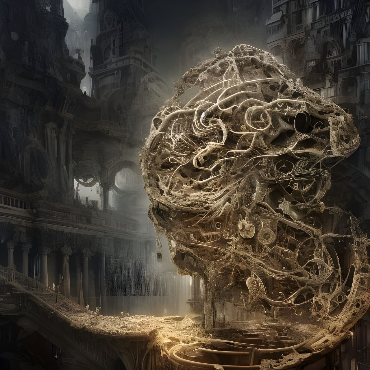 Deconstruction of the Human Brain in Digital Art