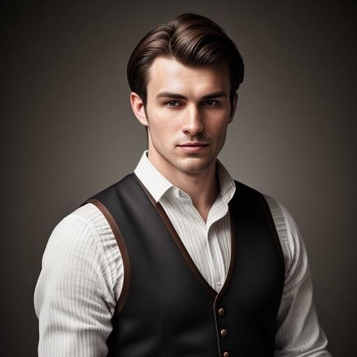 Young German Man in Traditional Lederhosen Portrait