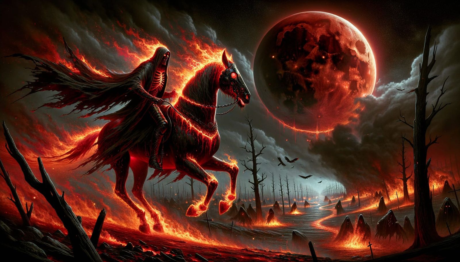 Infernal Ghost Rider on Apocalyptic Blood Moon