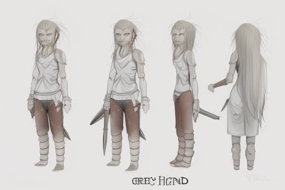 Grey-Skinned Dwillith Character Concept Art