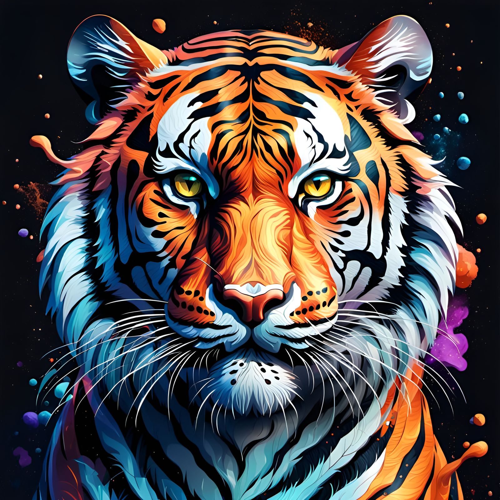 Tiger abstract art