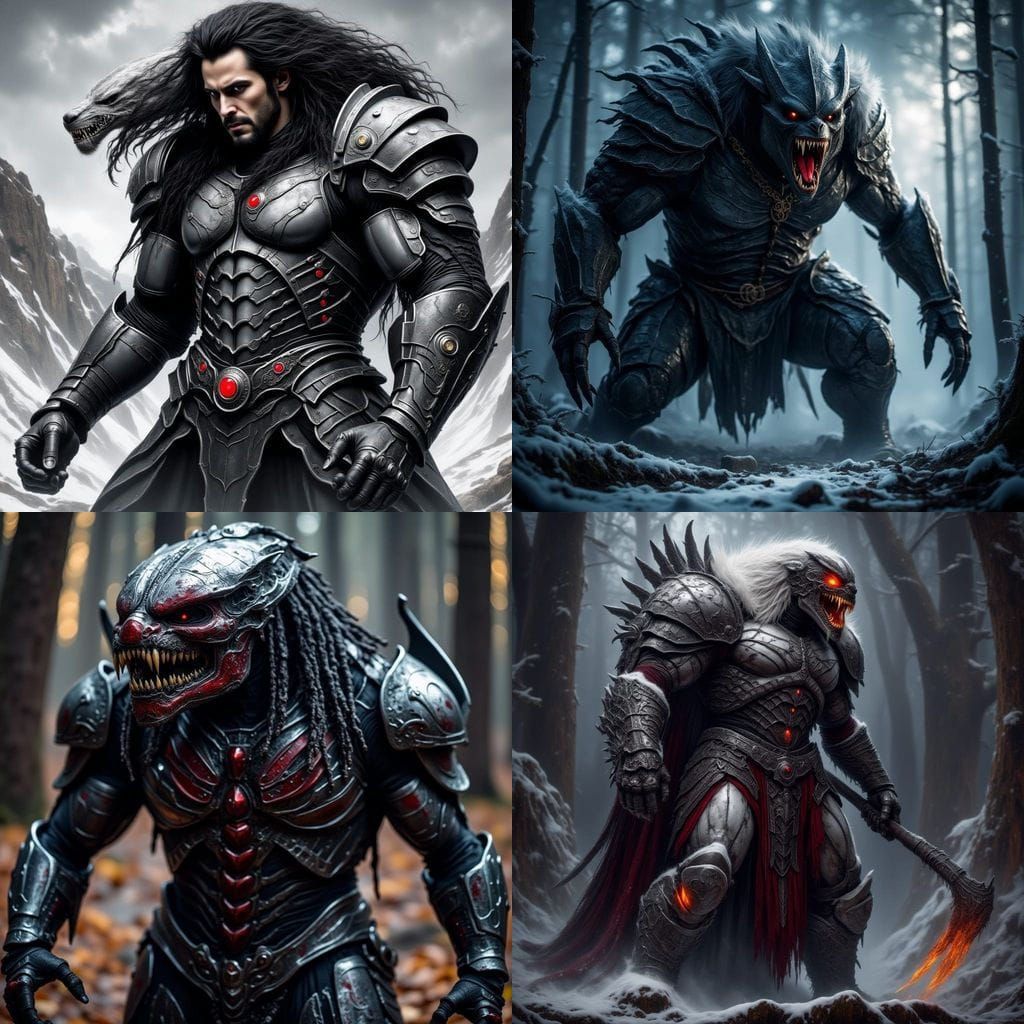 Gothic Predator with Powerful Muscled Body