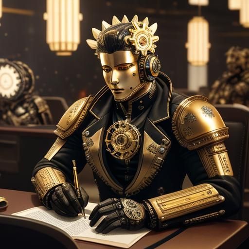 Bokeh Automaton Composed of Gears and Gold