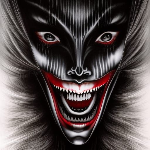 Gritty Vampire in Inkpunk Style