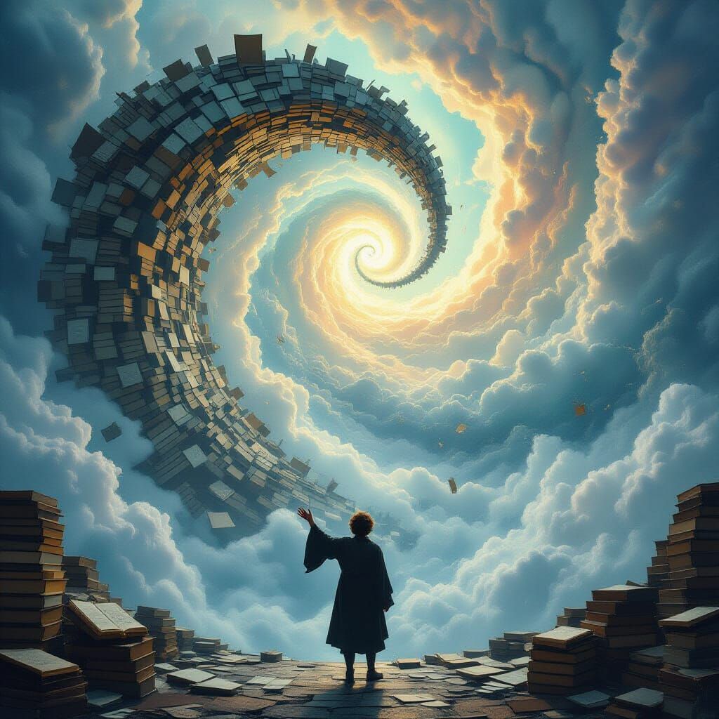 Literary Fountain Dreamscape: Shakespeare's Creative Vortex