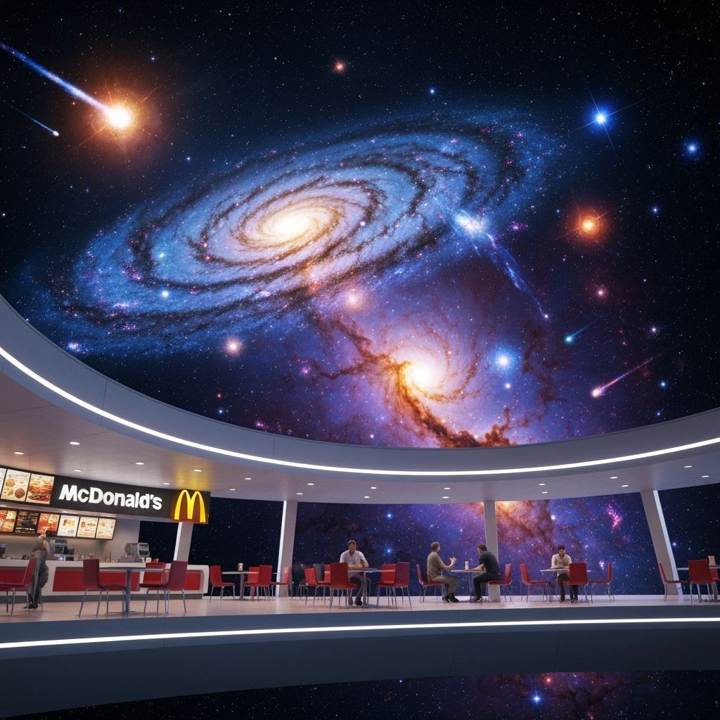Futuristic McDonald's Restaurant in Space